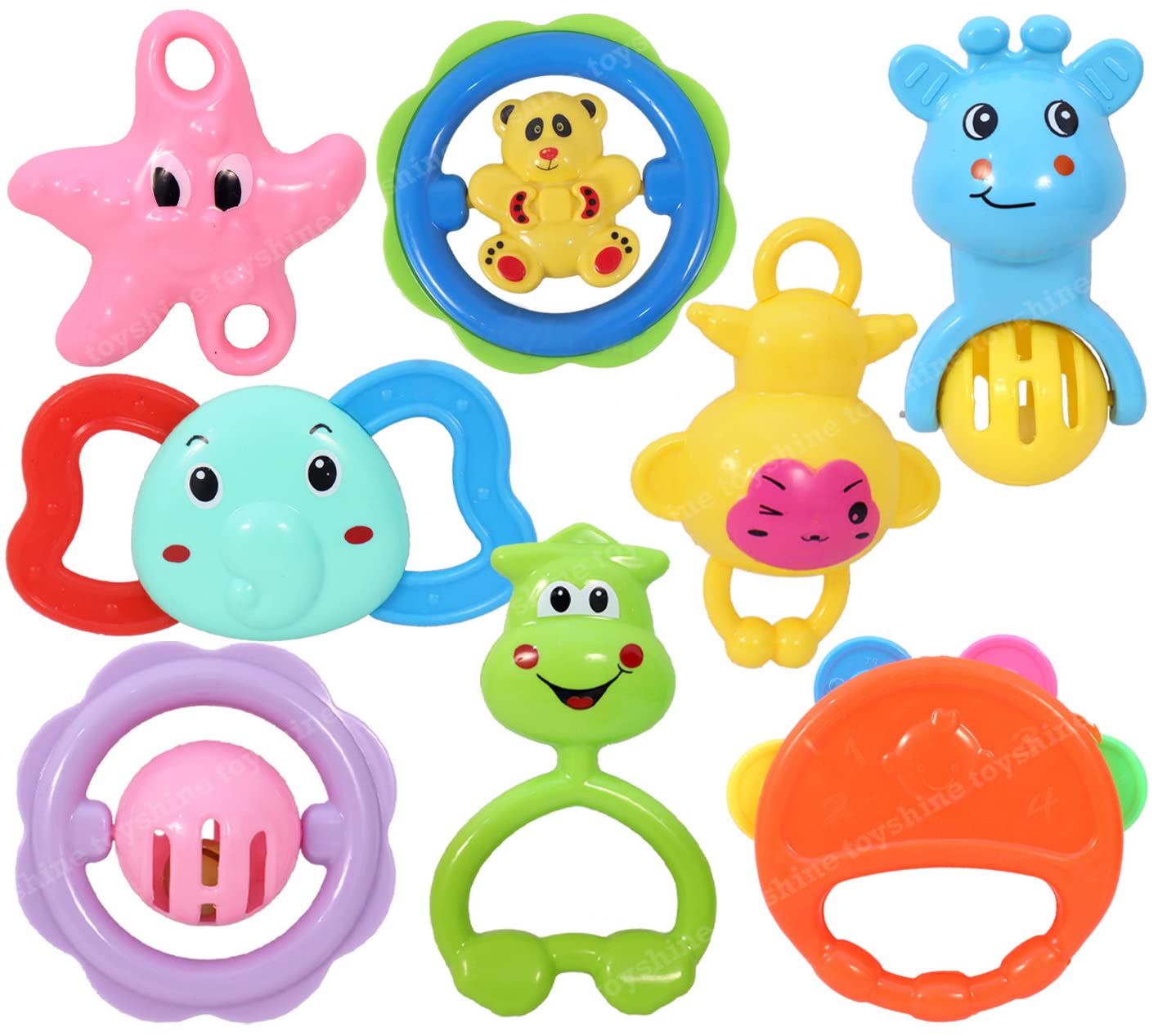 Baby Rattle Toy Set for Newborns (Pack of 8)