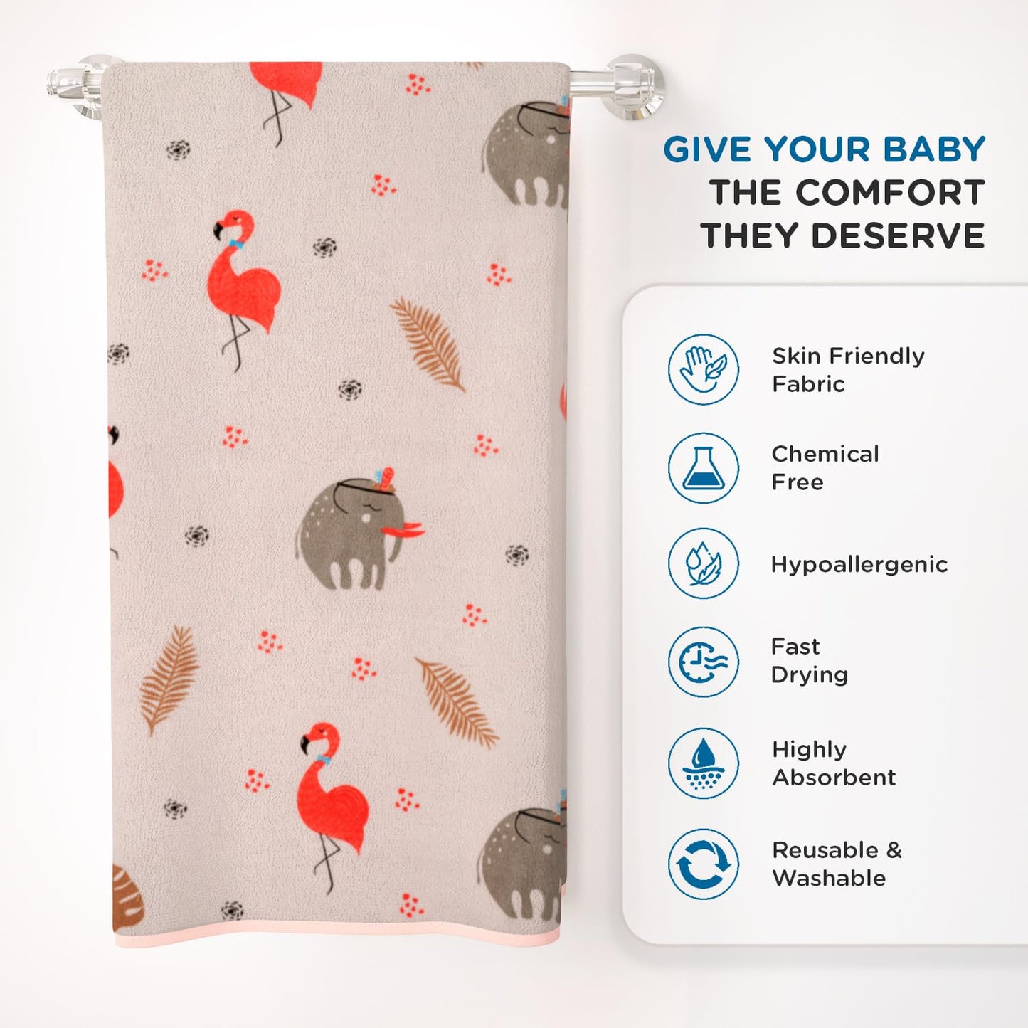 Ultra-Soft Microfiber Baby Bath Towel