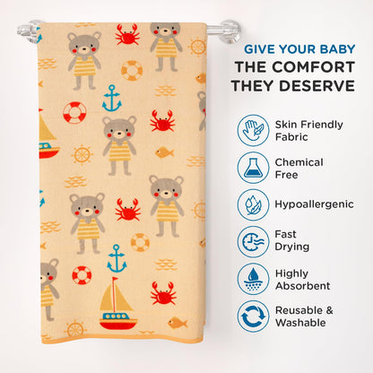 Ultra-Soft Microfiber Baby Bath Towel