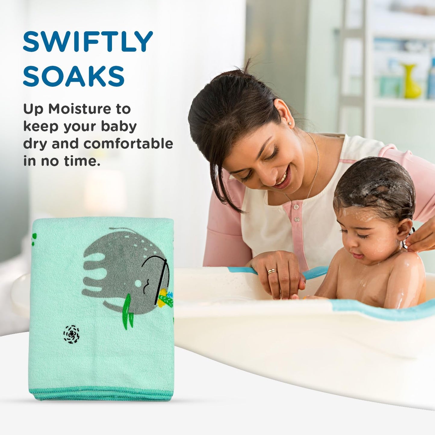 Ultra-Soft Microfiber Baby Bath Towel