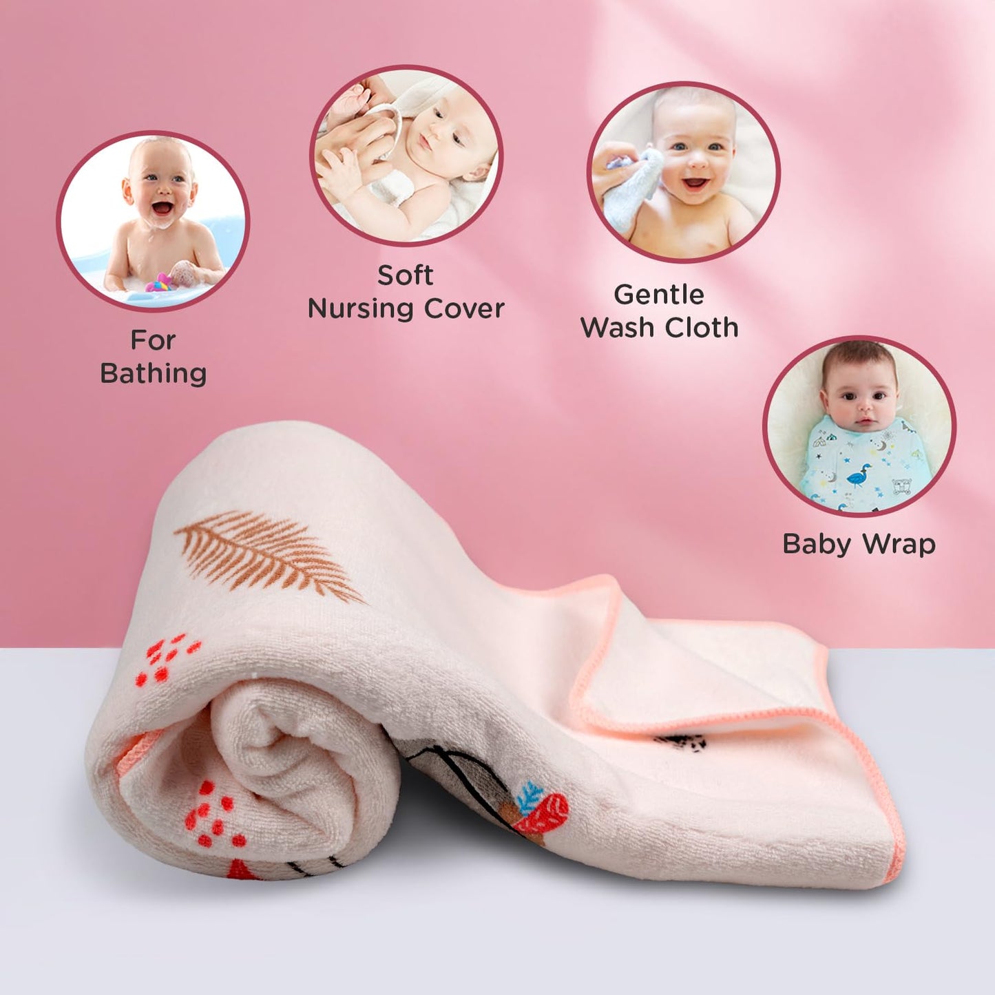 Ultra-Soft Microfiber Baby Bath Towel