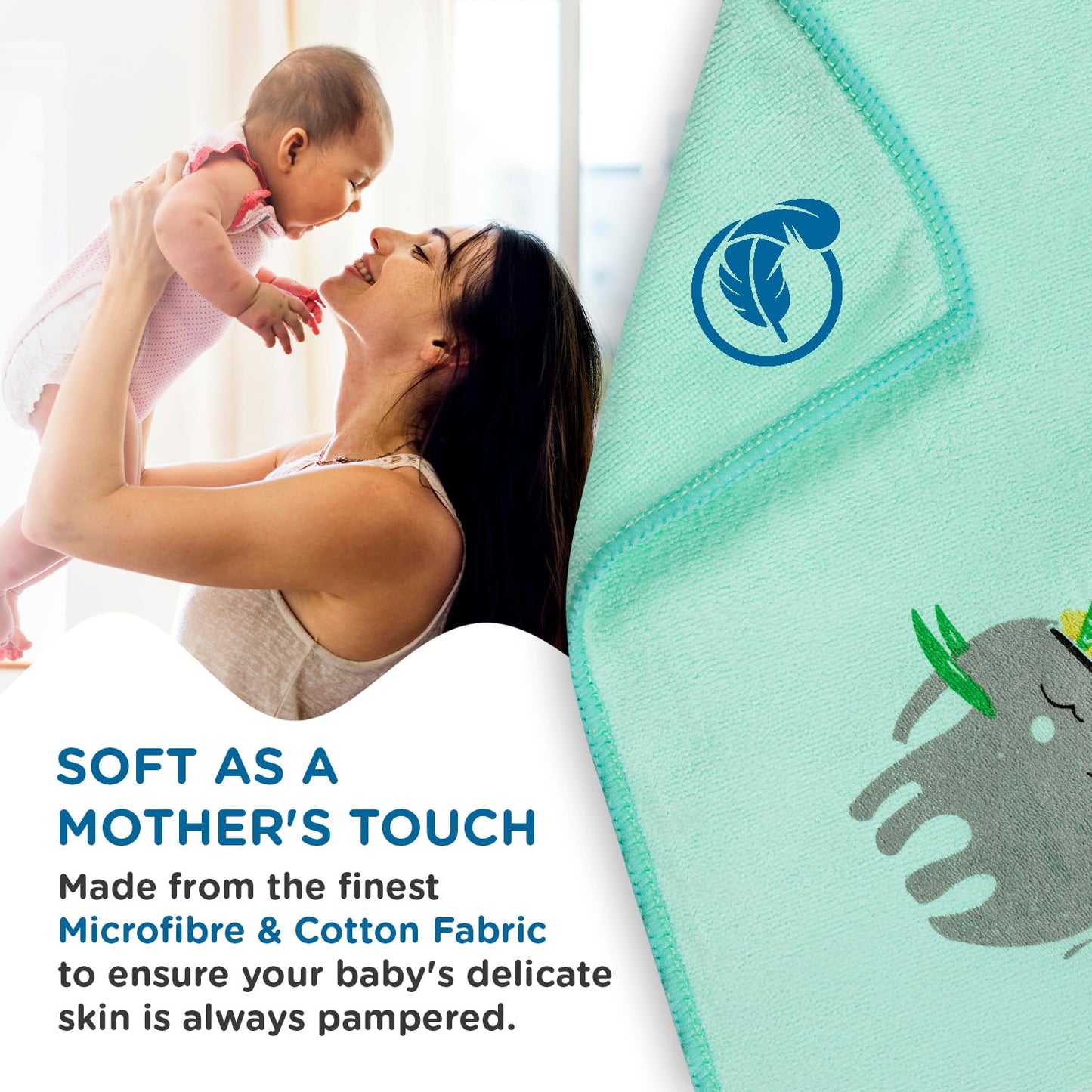 Ultra-Soft Microfiber Baby Bath Towel