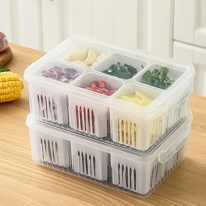 6-Grid Fridge Storage Box