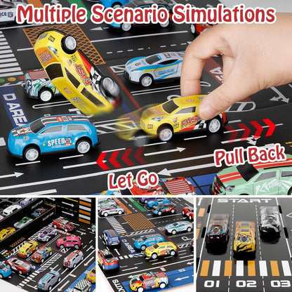 48 Pcs Pull Back Car Set for Kids