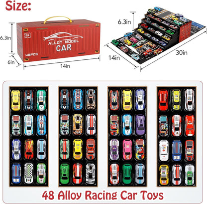 48 Pcs Pull Back Car Set for Kids