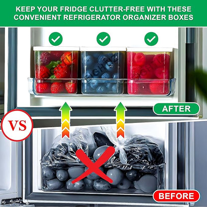 Fridge Organizer Containers – Pack of 6