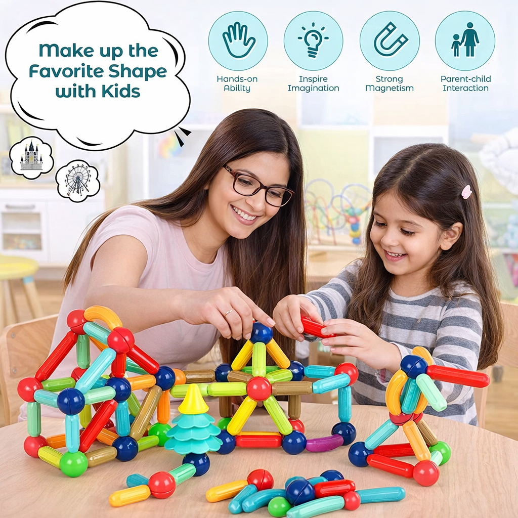 Magnetic Sticks & Balls Building Blocks Set