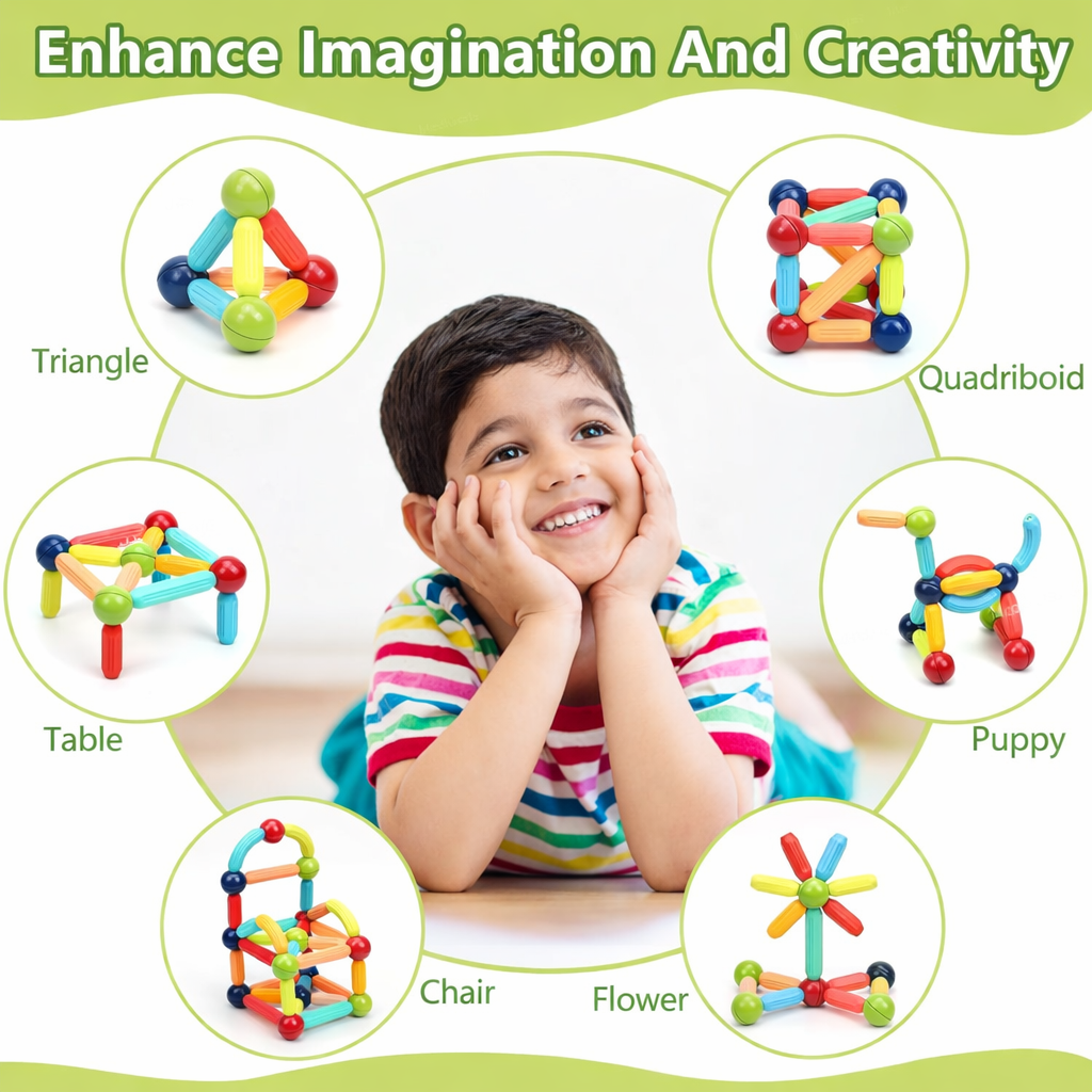 Magnetic Sticks & Balls Building Blocks Set