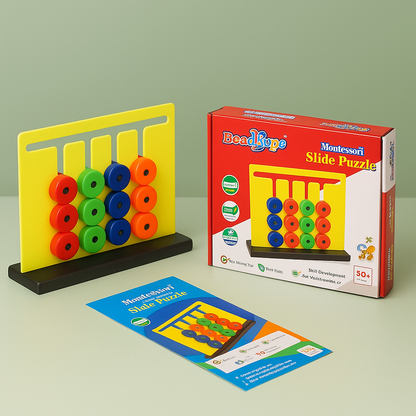 Montessori Color & Pattern Slide Puzzle Game for Kids