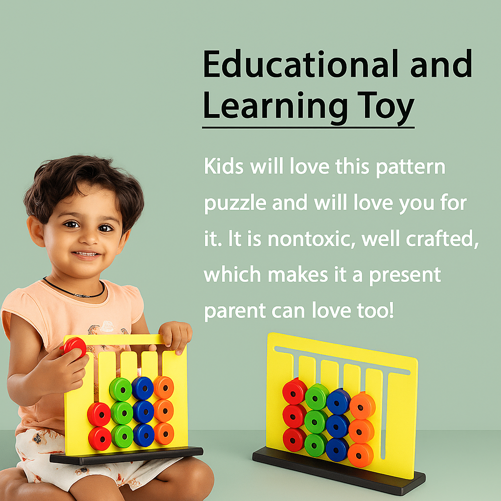 Montessori Color & Pattern Slide Puzzle Game for Kids