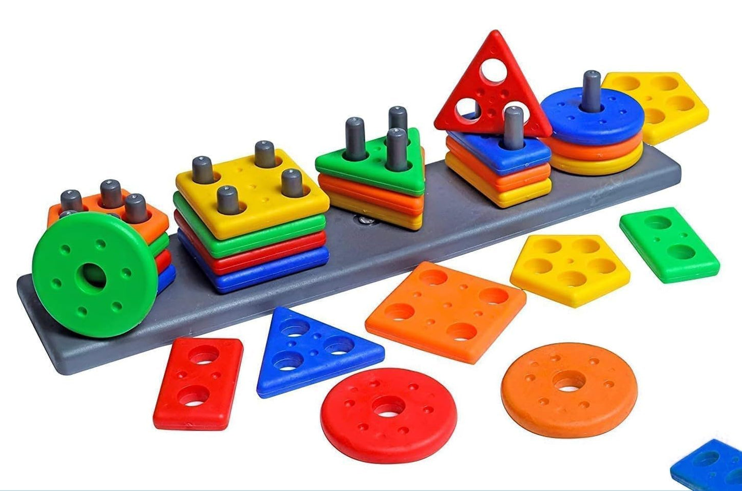 Geometric Shape Sorting & Stacking Toy for Kids