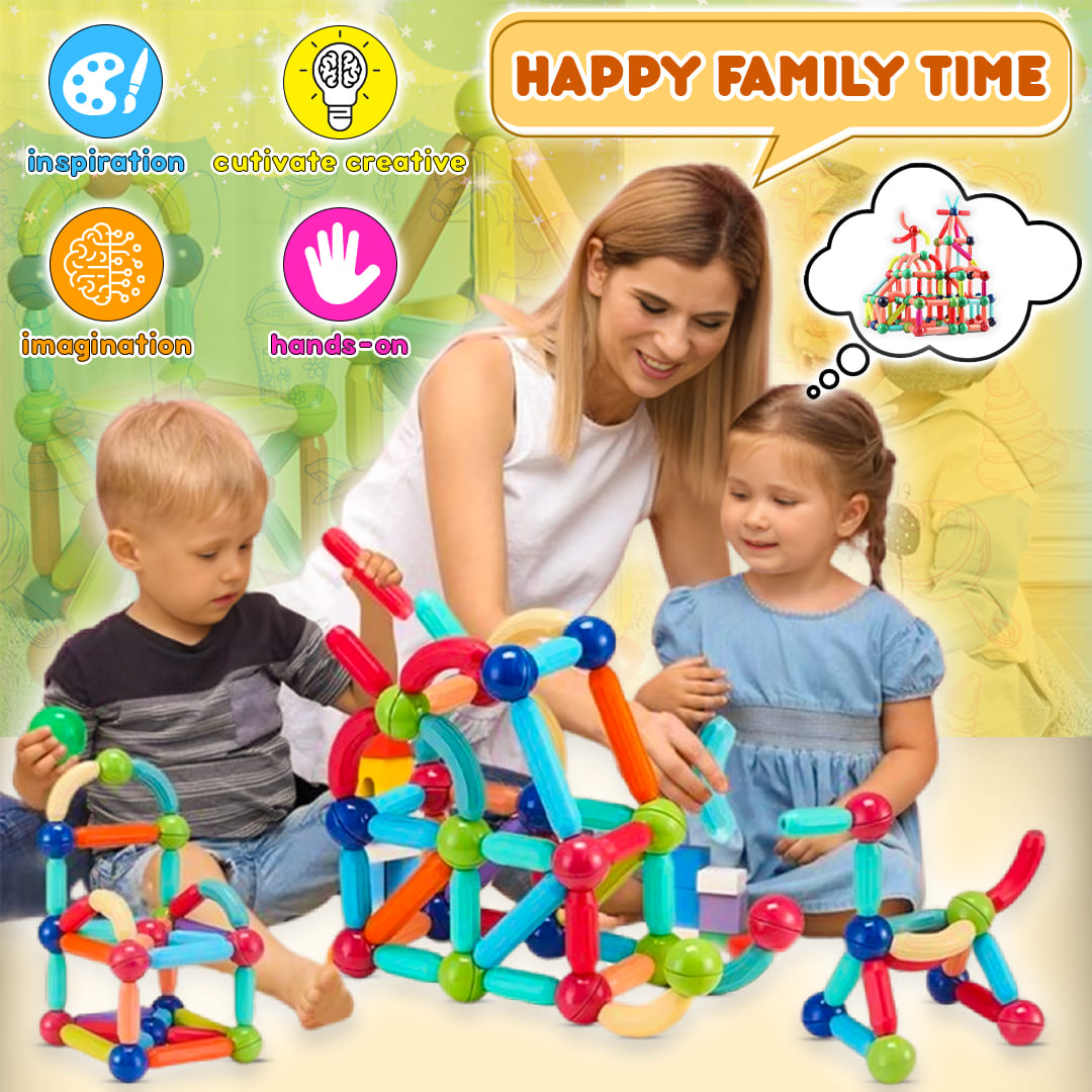 Magnetic Sticks & Balls Building Blocks Set