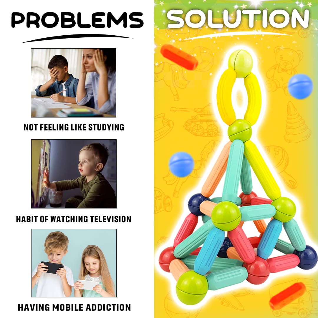 Magnetic Sticks & Balls Building Blocks Set