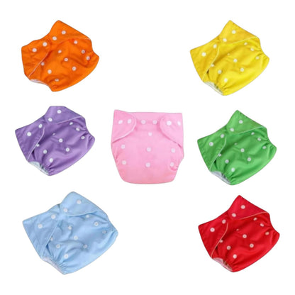 Adjustable Plain Reusable Cloth Diapers for Babies (3-15 kg)